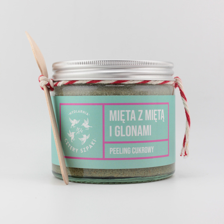 Mięta z Miętą i Glonami - peeling cukrowy