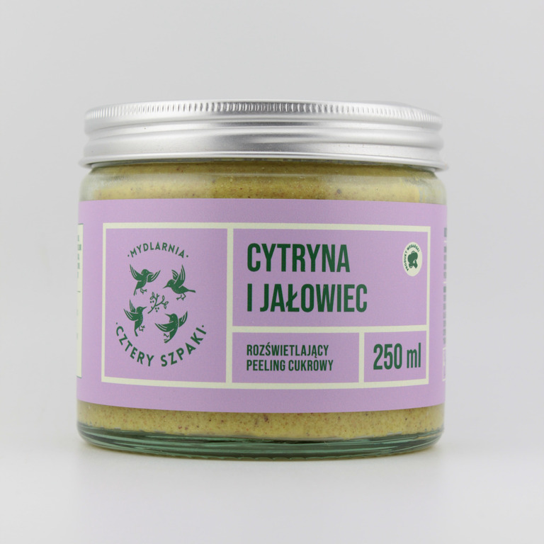 Cytryna i Jałowiec - rozświetlający peeling cukrowy