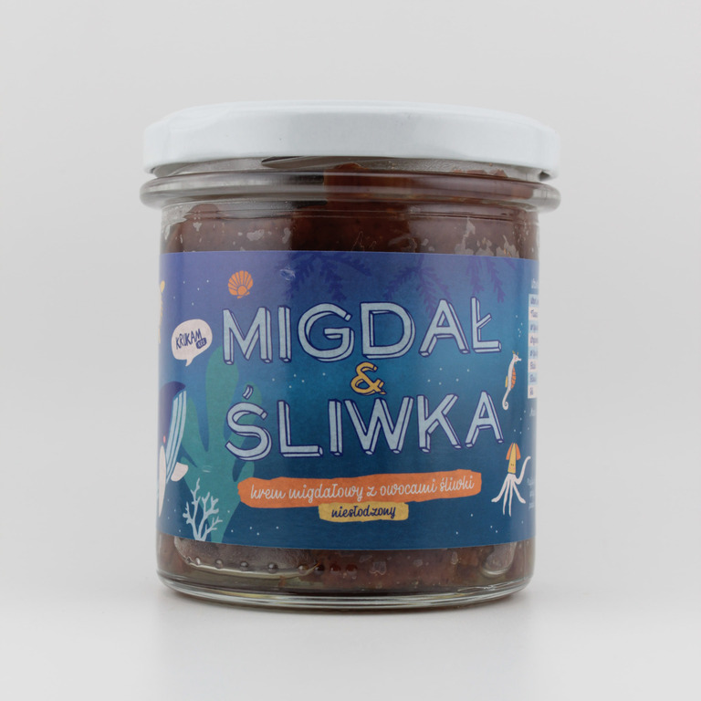 Krem migdałowy ze śliwką 300 g