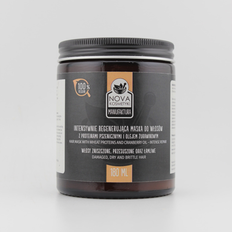 Intensywnie Regenerująca Maska Do Włosów z proteinami pszenicznymi i olejem żurawinowym 180 ml
