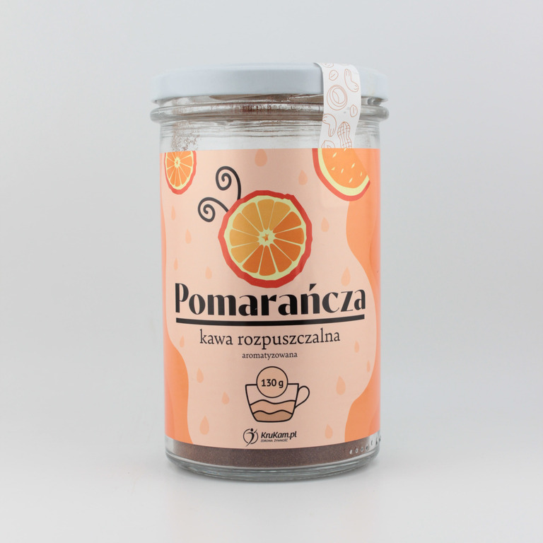 Kawa rozpuszczalna Pomarańczowa 130 g Krukam