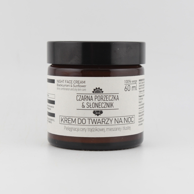 Krem do twarzy na noc Czarna porzeczka & Słonecznik 60 ml