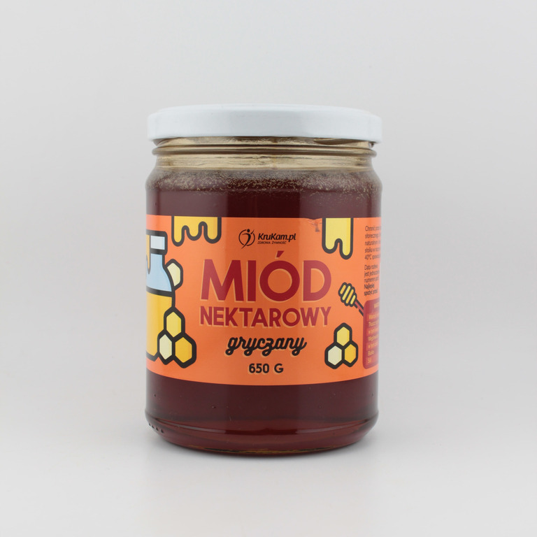 Miód nektarowy gryczany 650 g Krukam
