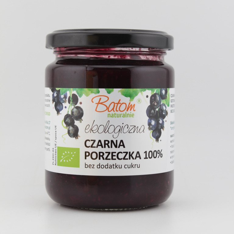 Dżem z czarnej porzeczki 100% bez dodatku cukru 260 g BATOM BIO (1)