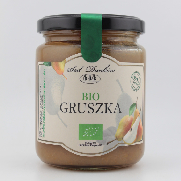 Dżem gruszkowy słodzony sokiem jabłkowym 260g SAD DANKÓW BIO (1)