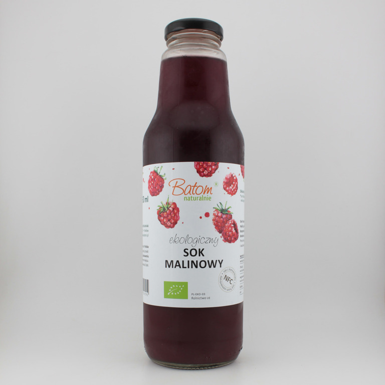 Sok malinowy bez dodatku cukru 750ml BATOM BIO