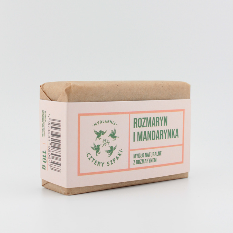 Rozmaryn i Mandarynka - naturalne mydło w kostce